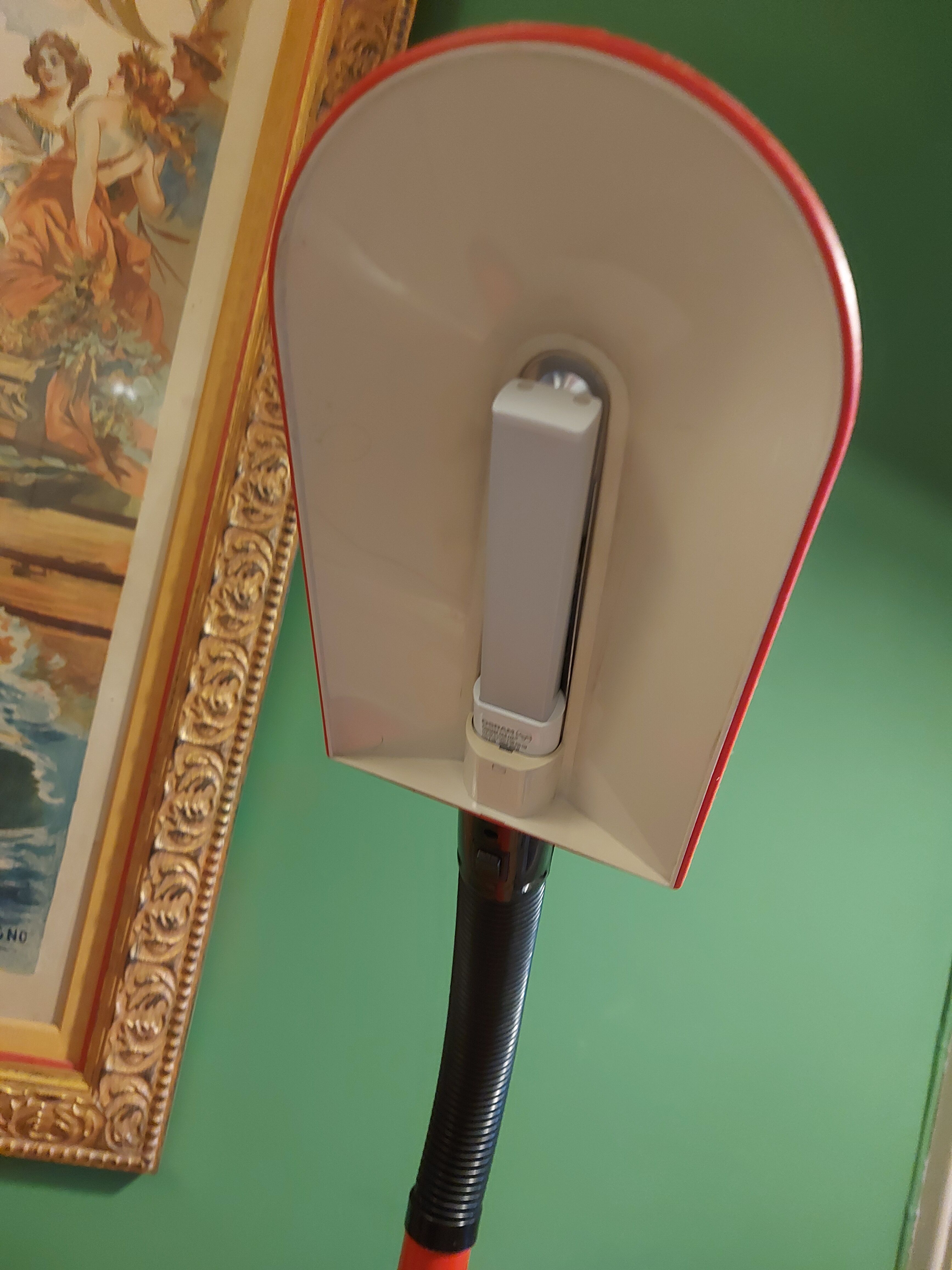 Red lamp annees 70's scandinavian design , fagerhults ( sweden )