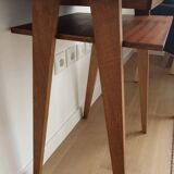 50s console table with compass feet