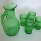 Pitcher and 4 vintage glasses