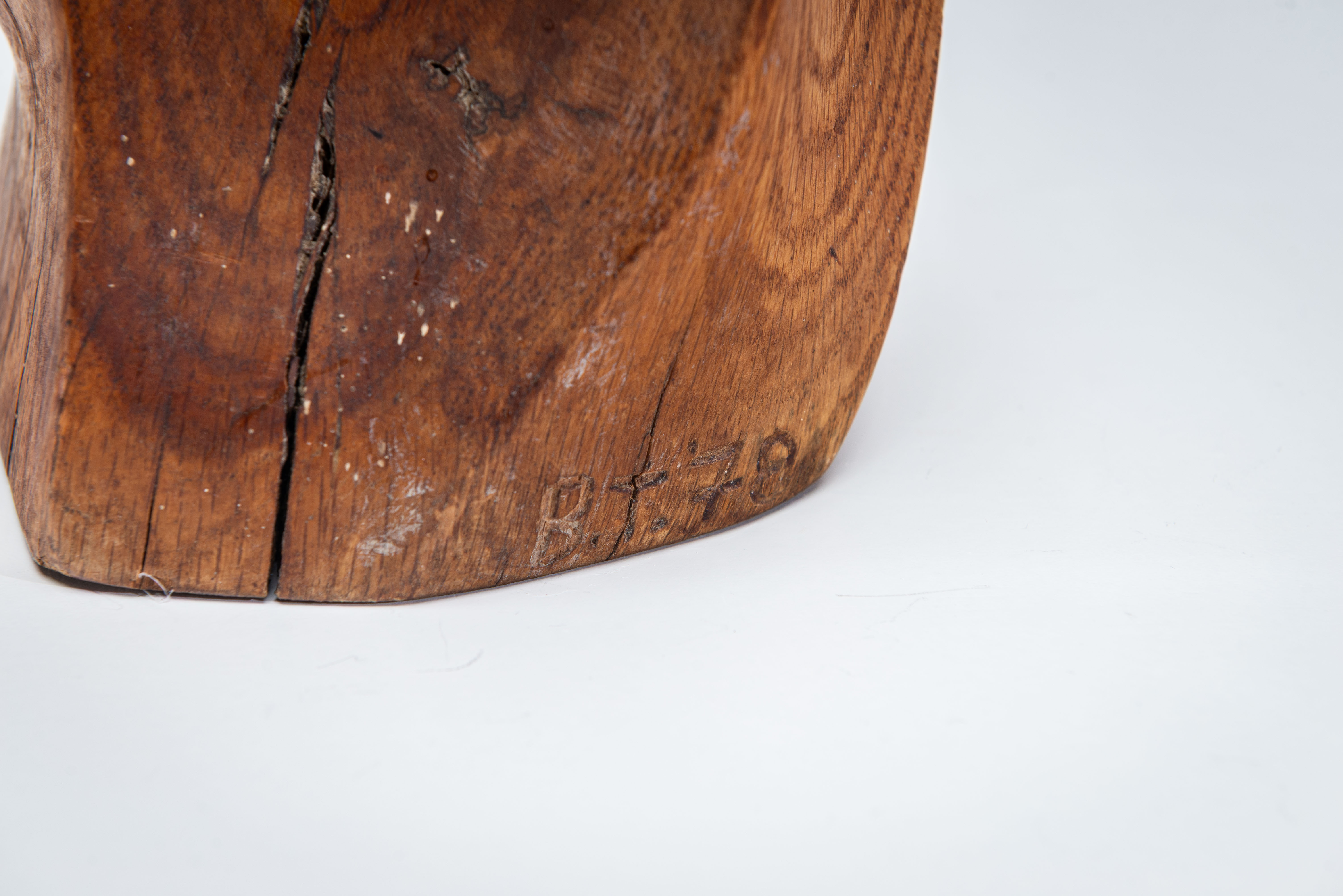 Abstract biomorphic wooden sculpture 1978