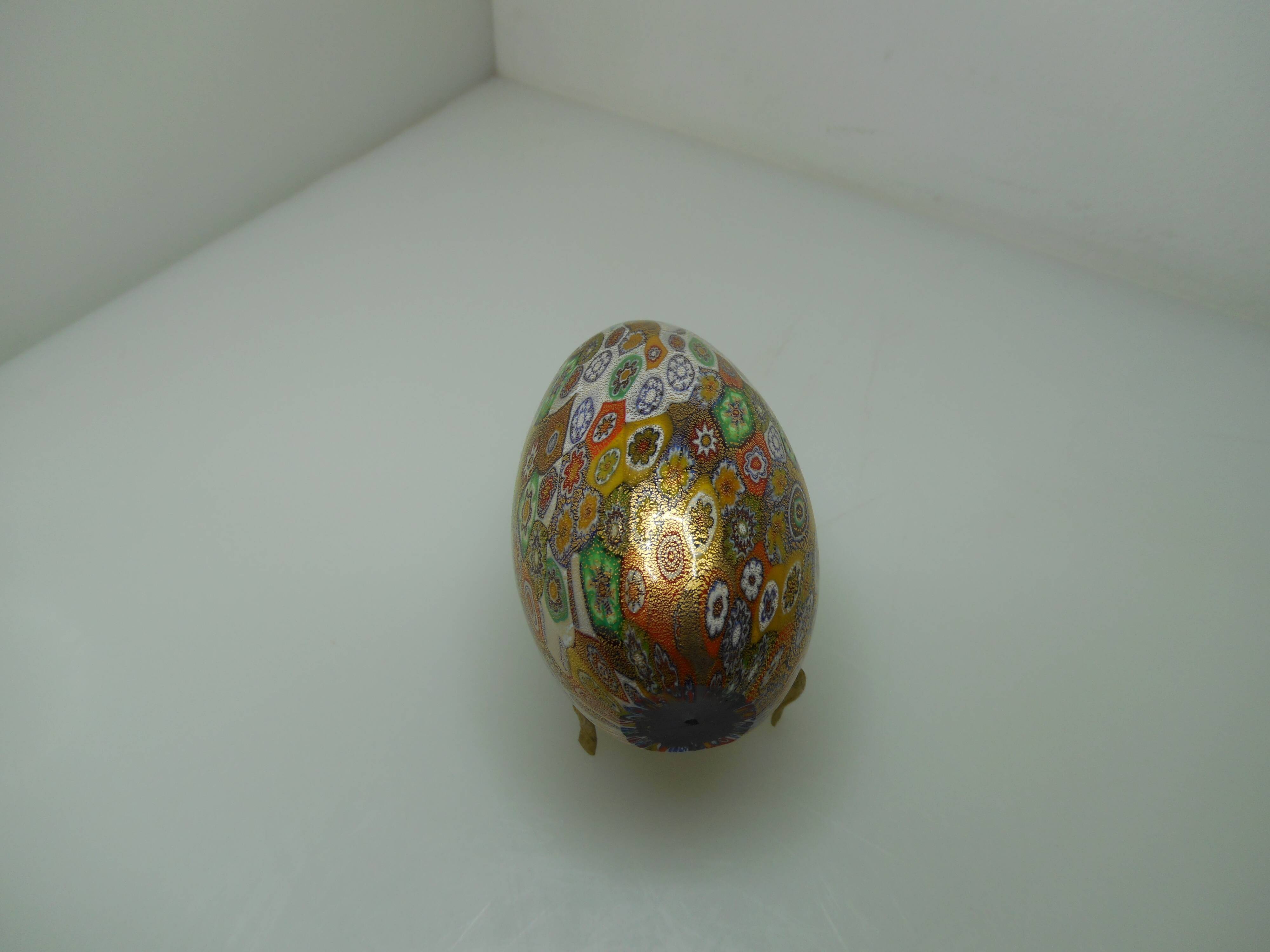 Egg Murano gold leaf Millefiori paper press
