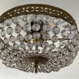 Old ceiling lamp basket with grapevines and bronze