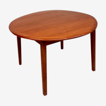 Danish teak round extending dining table