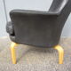 Scandinavian Pilot armchair by Arne Norell in black leather.