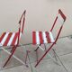 Pair of folding garden bistro chairs, 1900s, vintage