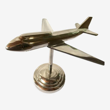 Avion maquette en aluminium design des années 50