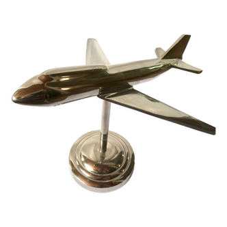 Avion maquette en aluminium design des années 50