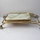Desserte pliante dorée vintage