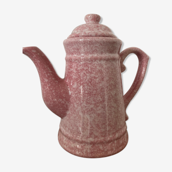 Pink speckled teapot