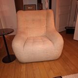 2 fauteuils/ chauffeuses vintage années 70 en laine