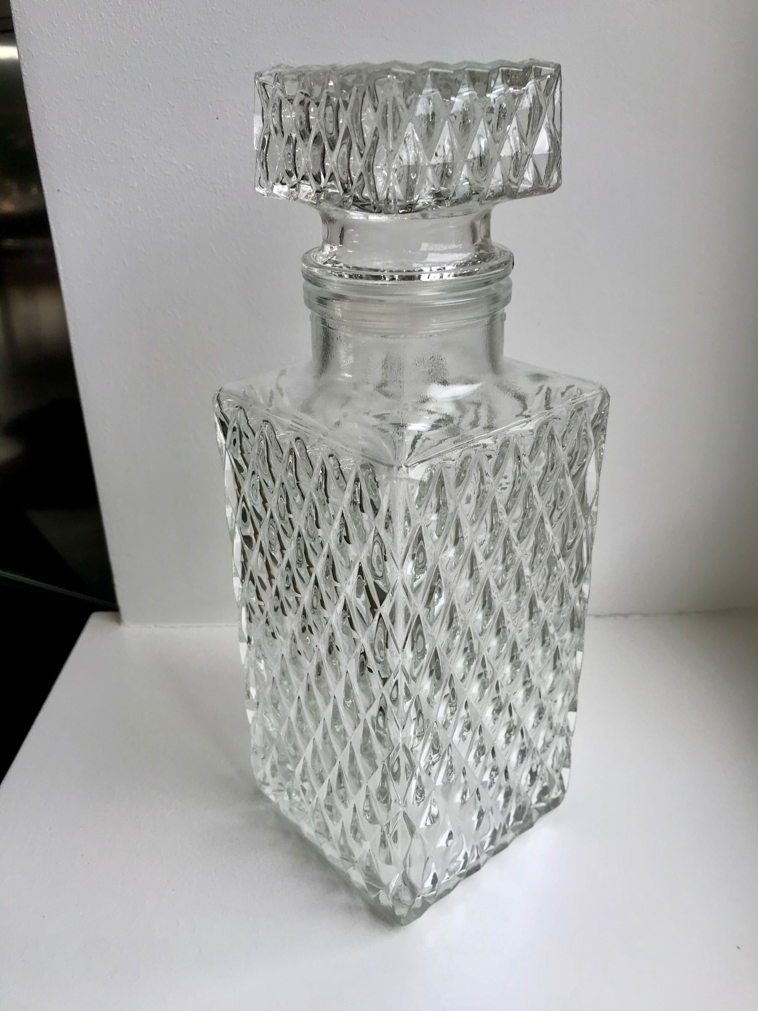 70s glass whisky decanter