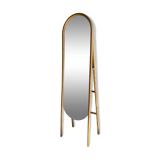 Miroir sur pied en bambou et rotin H:1m80