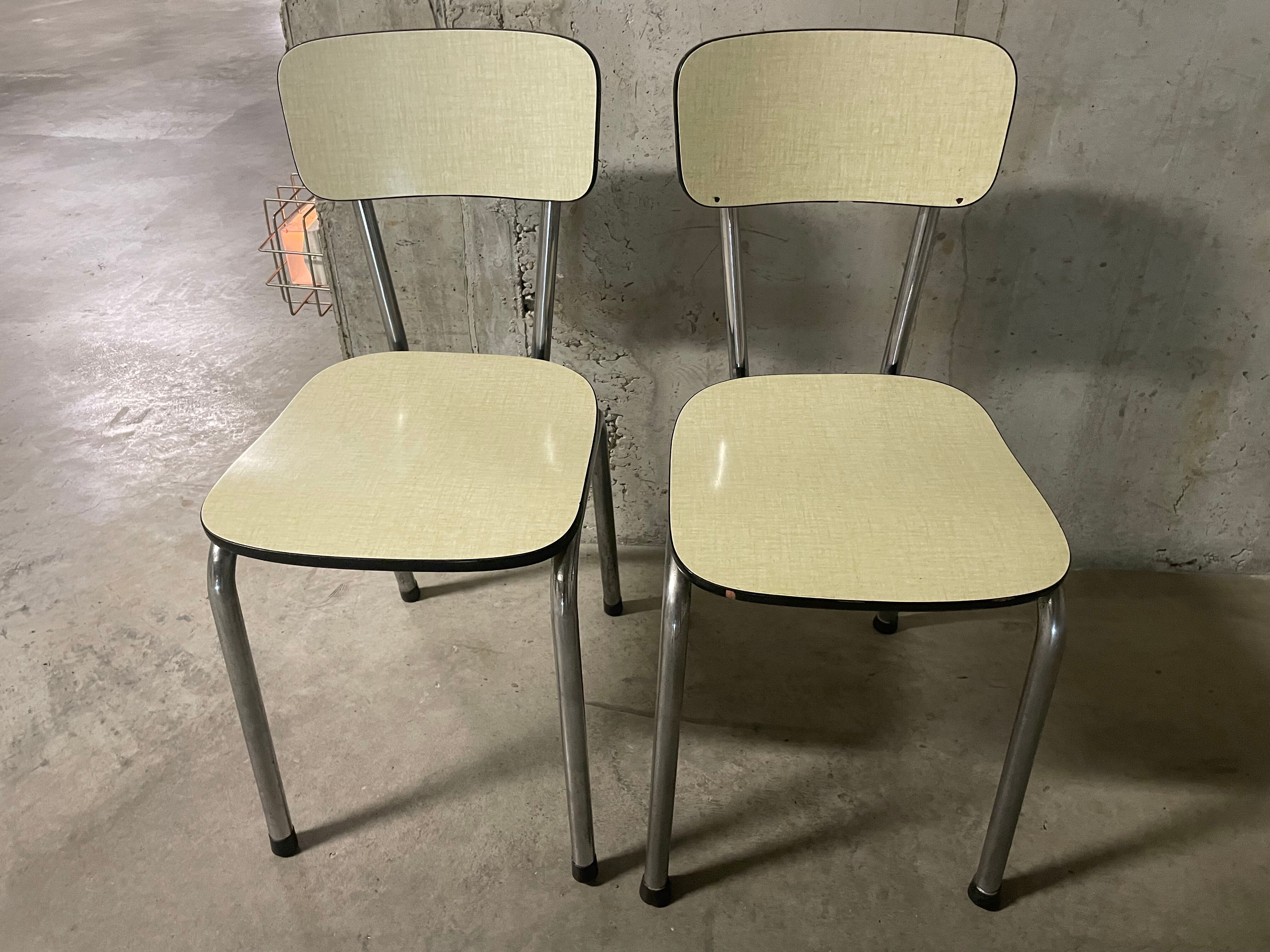 Pair of Formica chairs from the 1960s.