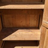 Old workshop cabinet in raw wood