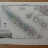 Old map of New Caledonia - 1895