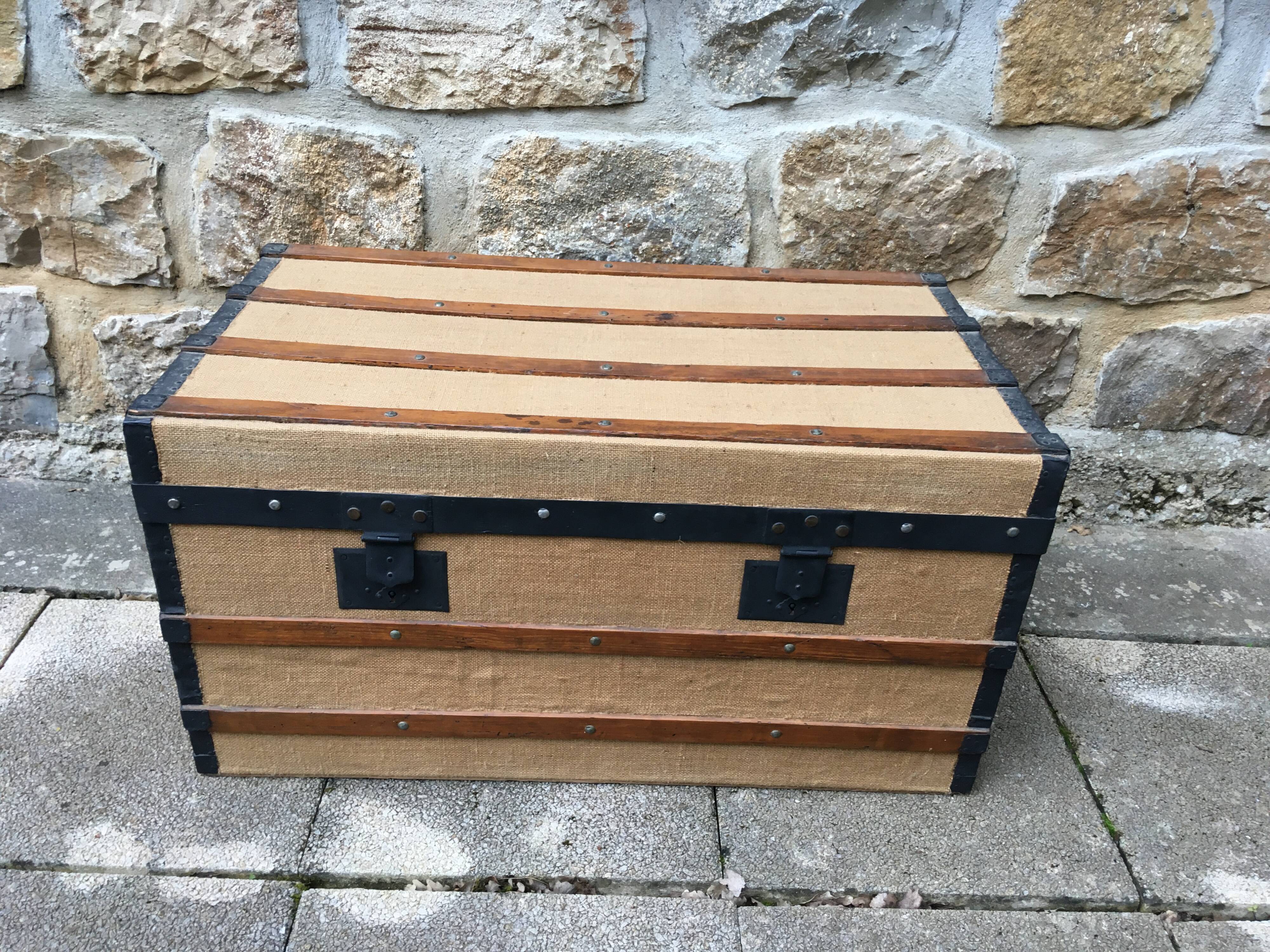 19th-century travel trunk
