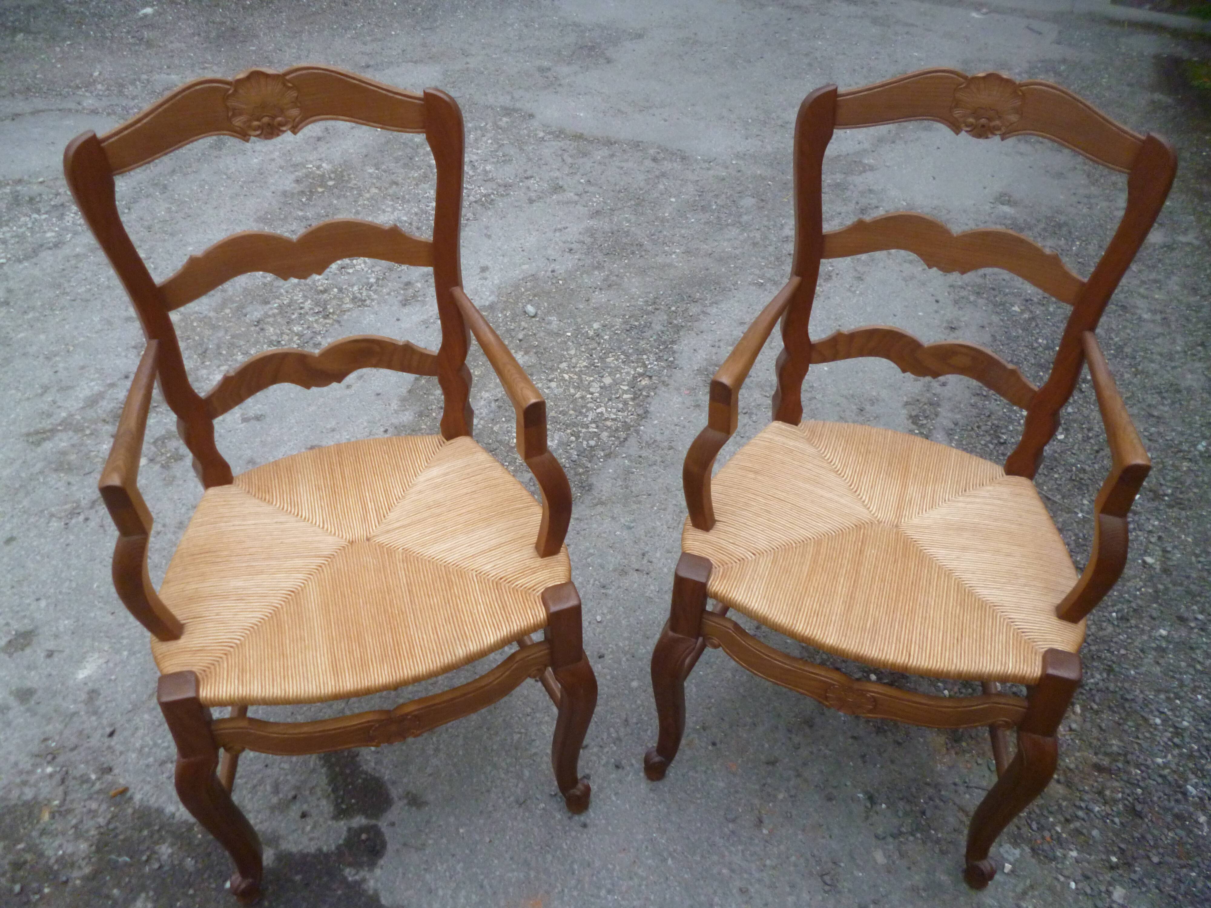 Pair of Louis XV style armchairs