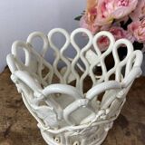 Openwork earthenware basket