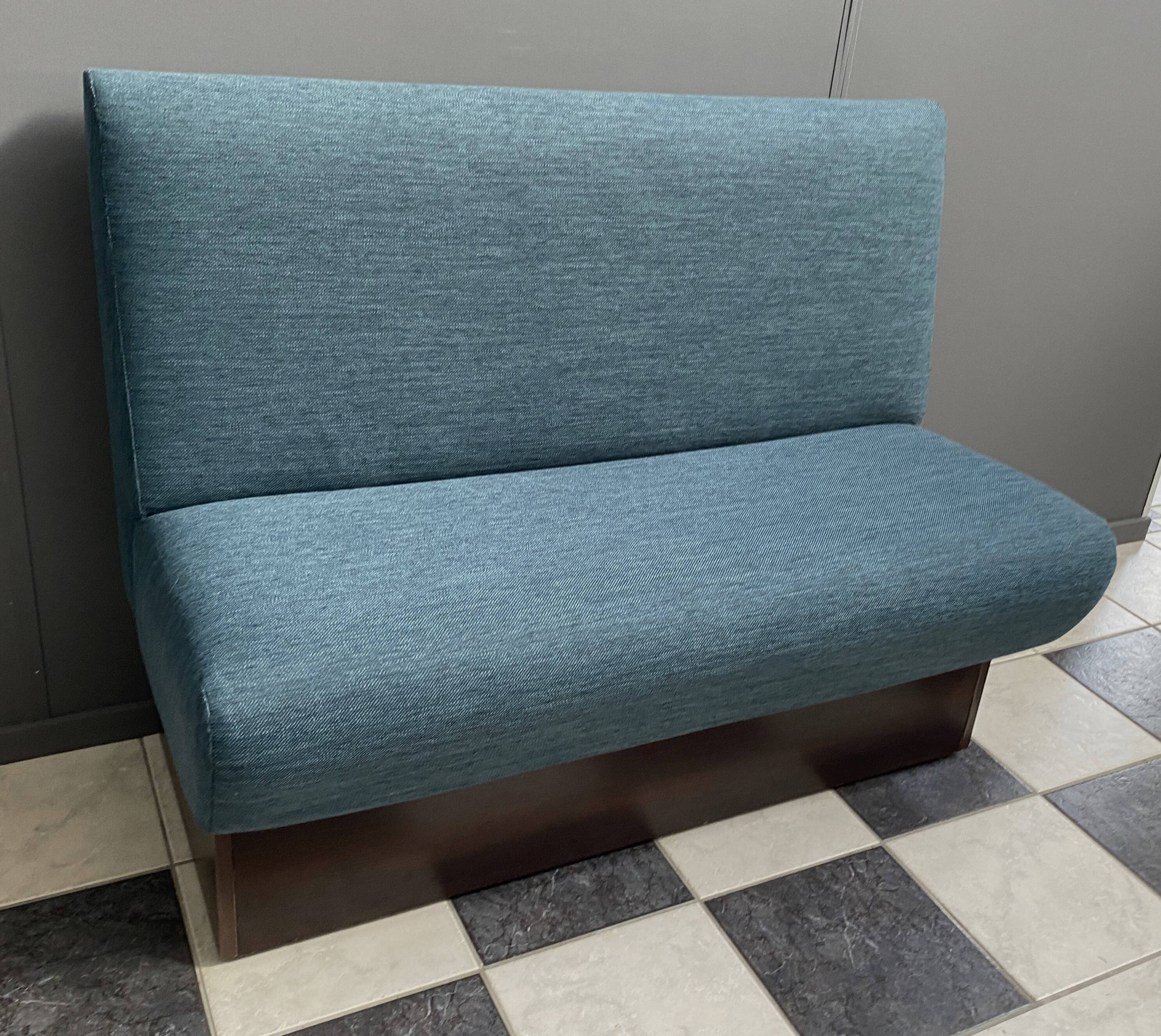 Diner seat USA style in blue fabric