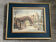 Signed watercolor painting with gilded wooden frame