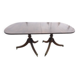 Regency style mahogany dining table with 2 extensions