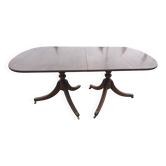 Regency style mahogany dining table with 2 extensions