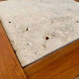 Scandinavian travertine coffee table