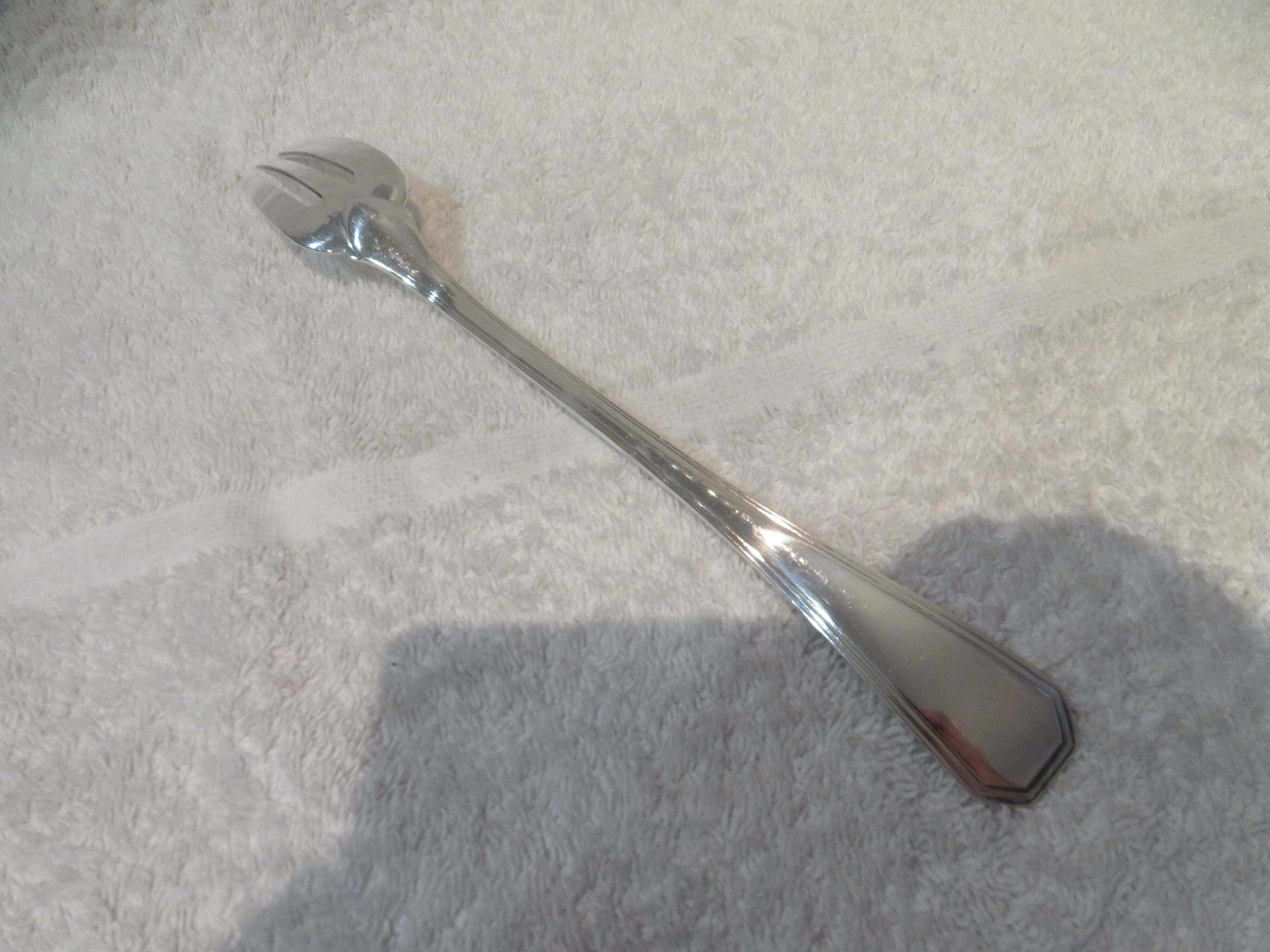 Christofle America silver plated serving or stewing fork