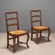 Antique walnut chairs from Italy, 20th century.