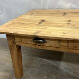Table basse de ferme bois massif décapé