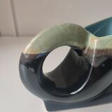 Glazed stoneware pitcher