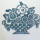 Round art deco faience dish of st amand no digoin