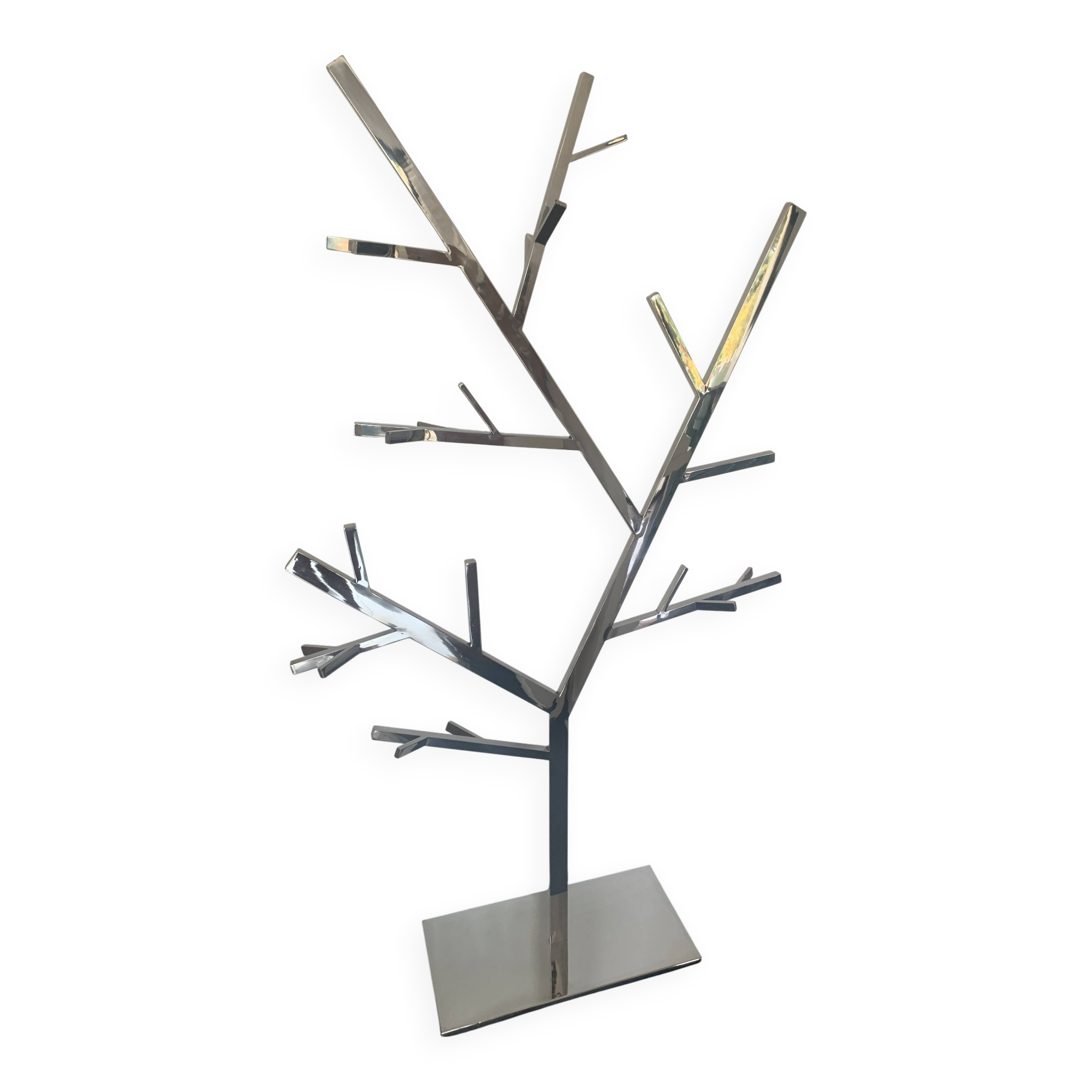 Coat rack tree chrome steel