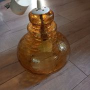 Vintage molded glass pendant light
