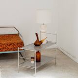 Chrome end table or console, Italy 1970