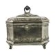 Rococo sugar bowl, silver-plated brass, Norblin, Poland, early 20th century