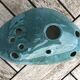 Roller spike flowers, blue-green ceramics