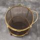 Hollywood Regency bar cart in bronze and smoked glass, 1950s