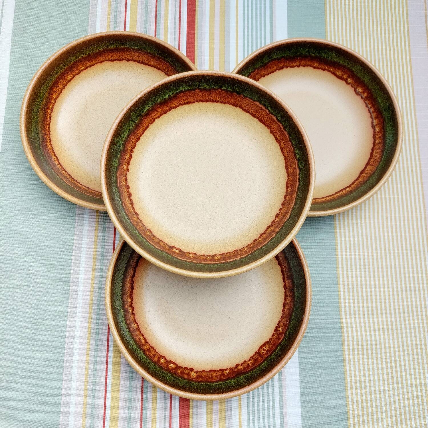 4 Badonviller stoneware soup plates