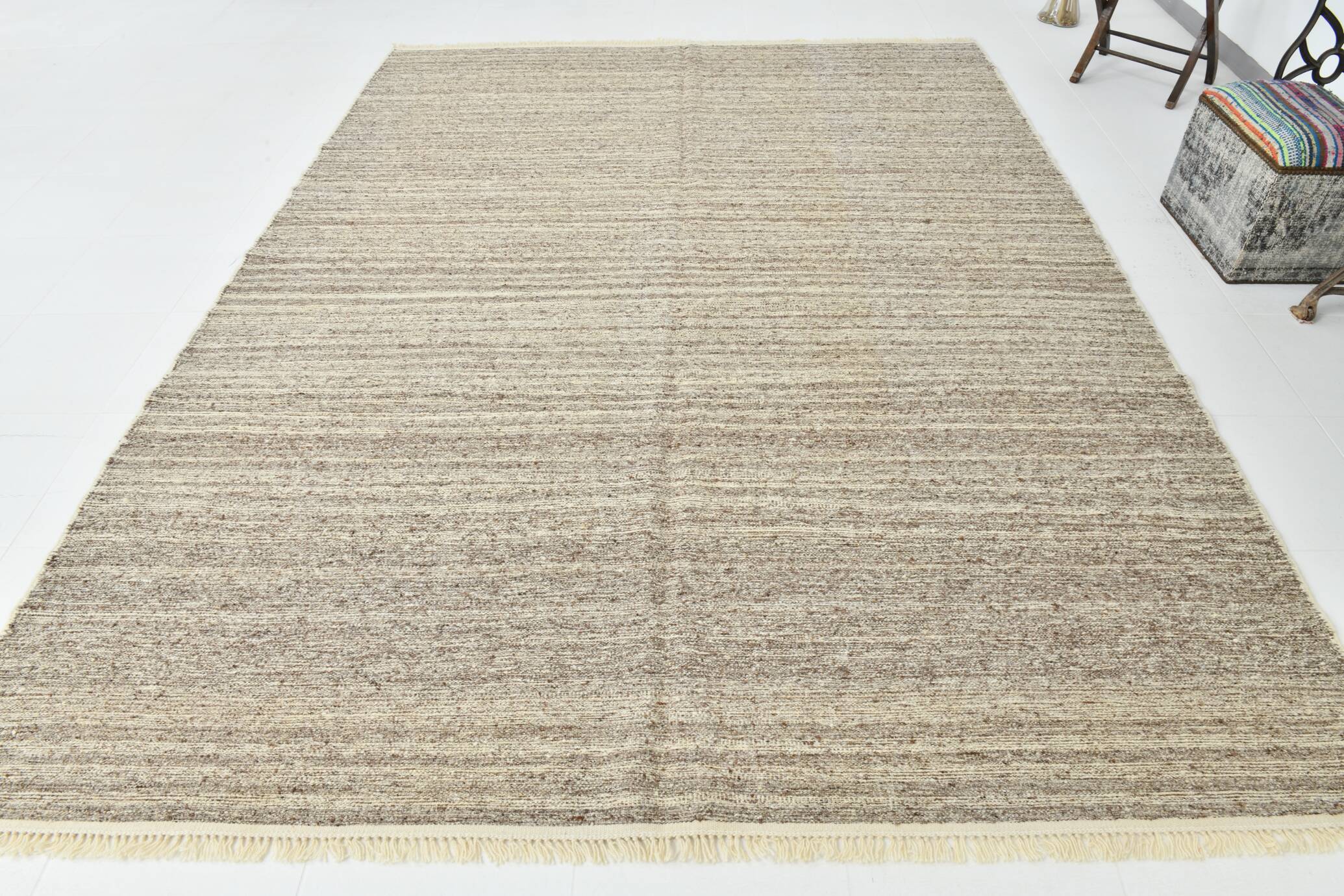 8x10 Rug For Living Room Brown & Beige Vintage Rug, 245x325Cm SK34388