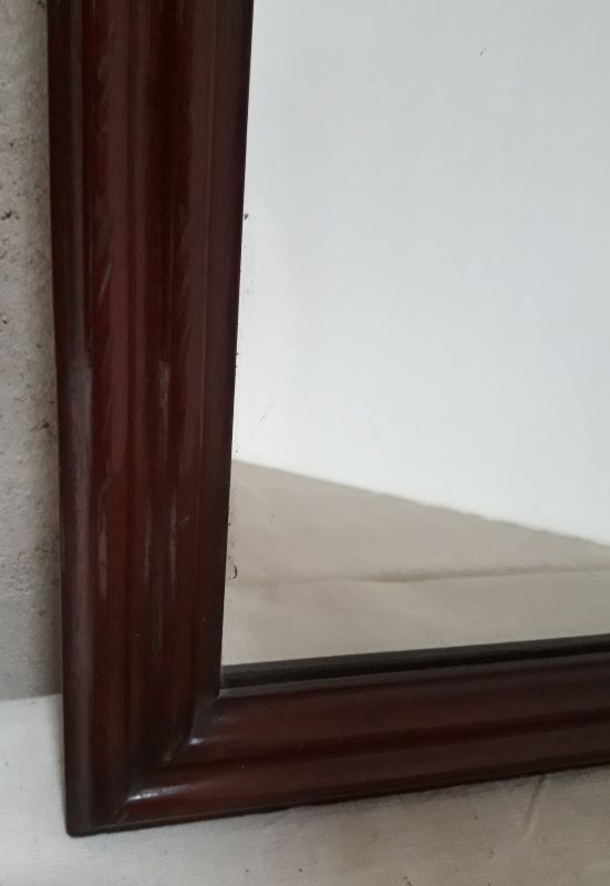 Louis Philippe mirror, mahogany, gendarme hat