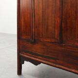Large wooden Chinese 19th Century Qing Dynasty Wedding or Tapering Cabinet