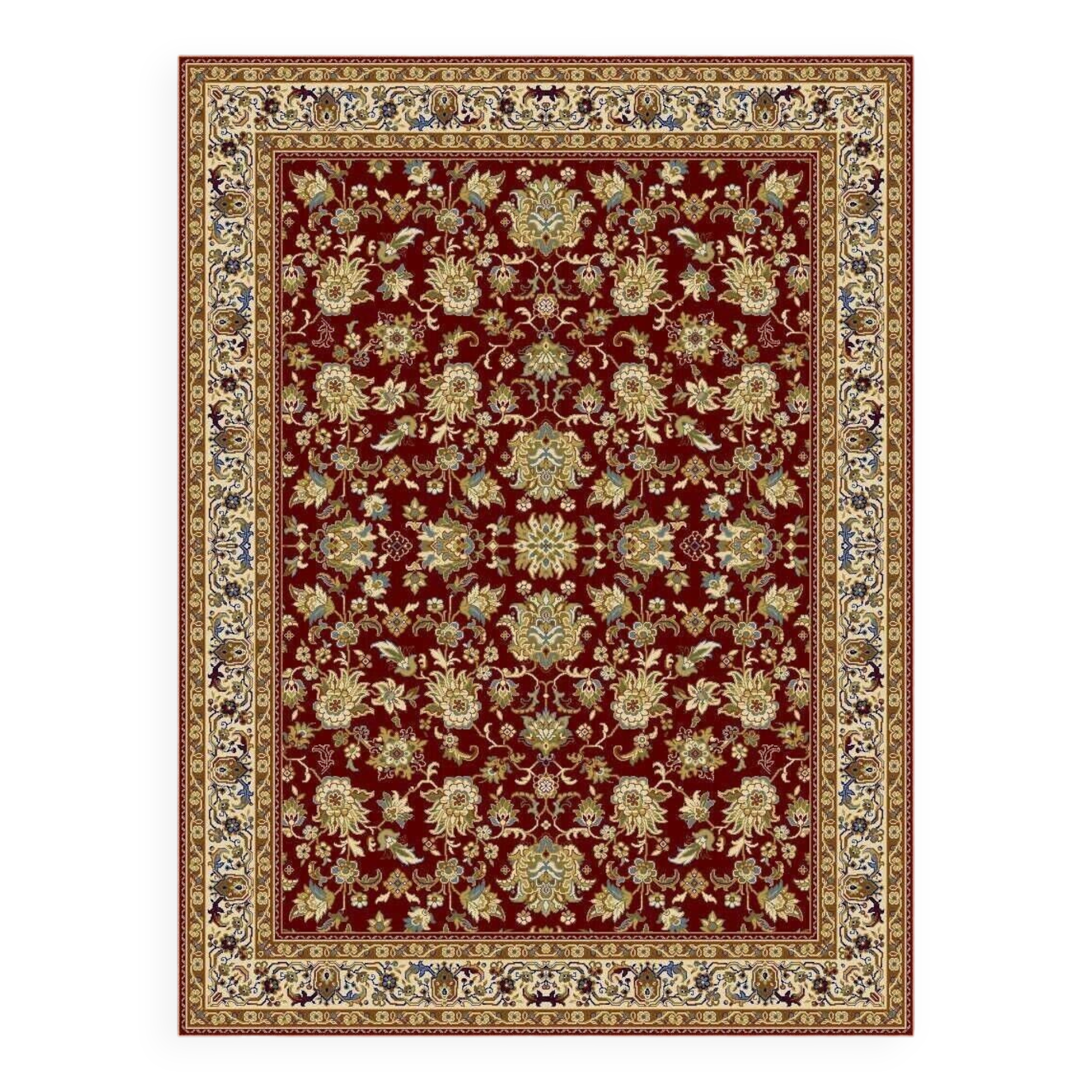 Oriental home carpet with patterns