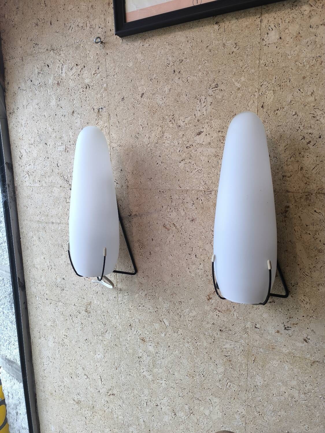 Pair of Louis Kalff wall lights for Philips circa 1950.