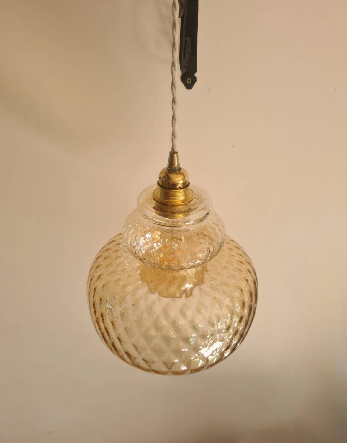 Vintage glass pendant light