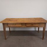 Rustic farmhouse table with drawers
