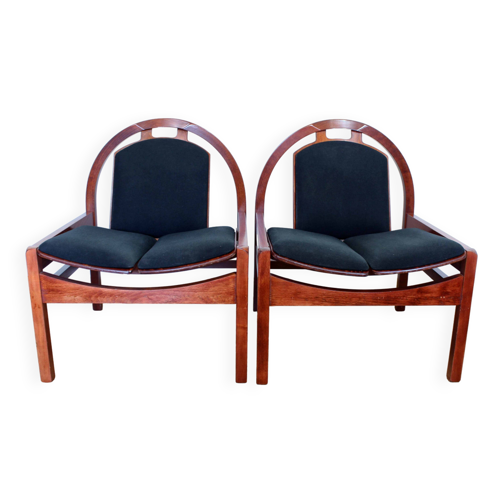 Paire de fauteuils Baumann Argos 1970