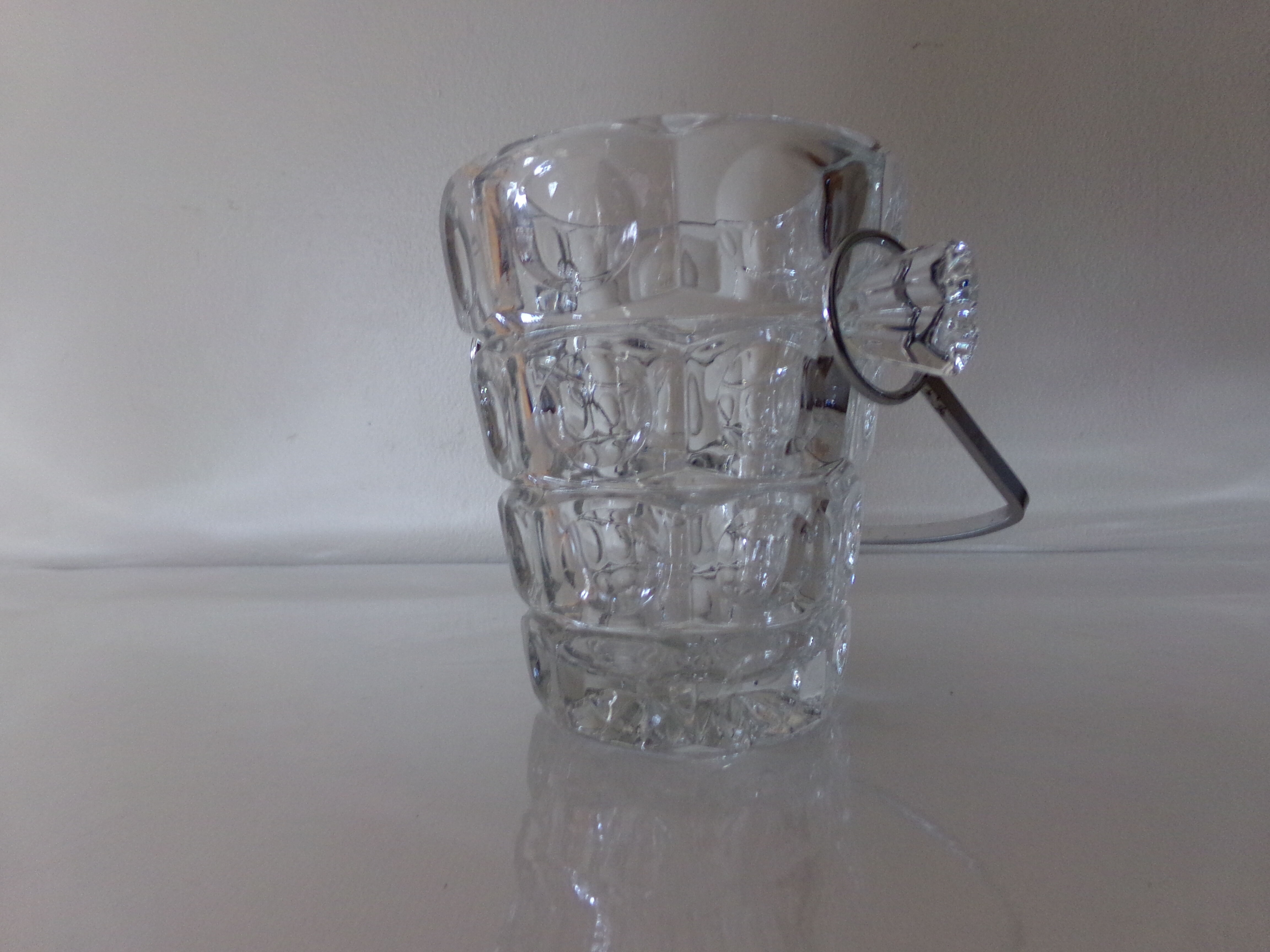 Seau à glace en verre vintage
