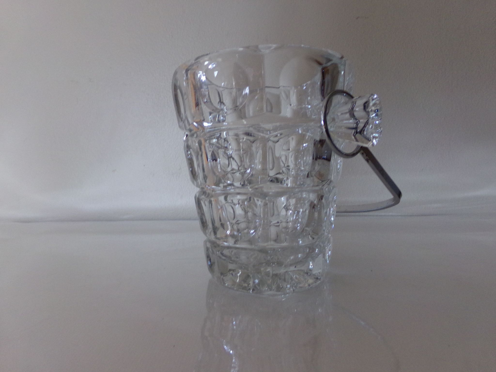 vintage glass ice bucket