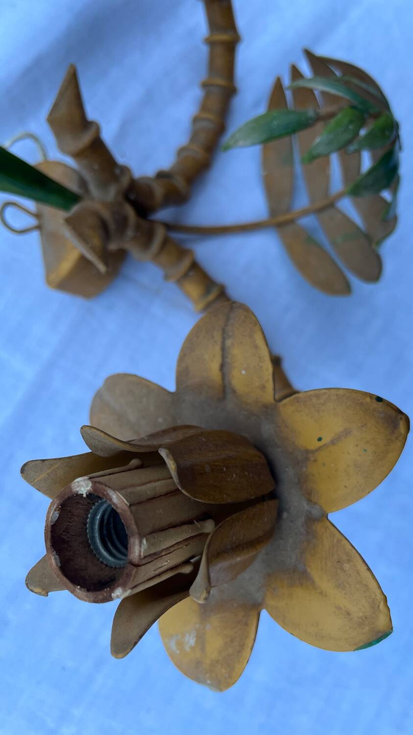 Pair of metal wall lights from the 60s/70s